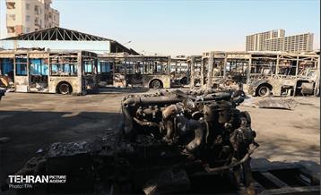 خسارات وارده به اتوبوس‌های شهر تهران 23