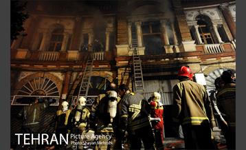 آتش سوزی ساختمان میدان حسن آباد 27