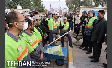 بازدید رییس ستاد اربعین شهرداری تهران از مرکز اسکان خادمین حسین 22