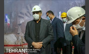 ورود ماشین حفار تونل به ایستگاه میدان حضرت عبدالعظیم الحسنی(ع) در خط 6 مترو 27