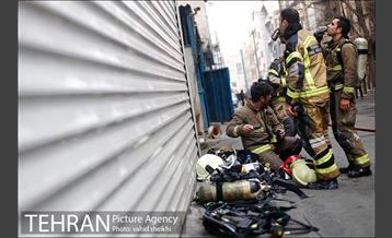 پایان عملیات اطفای حریق ساختمان برق حرارتی میدان ولیعصر 8