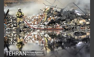 آتش سوزی انبار کالا در خیابان فداییان اسلام 1