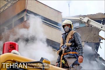 حضور رییس مجلس و دادستان کل کشور در محل پلاسکو 3