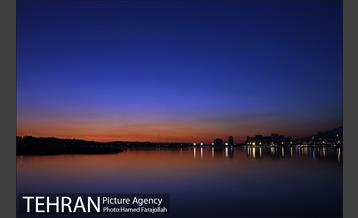 نمای غروب و شب دریاچه خلیج فارس 23