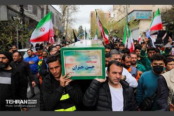 تشییع پیکر مطهر پاکبان شهید «حسن خیران»
