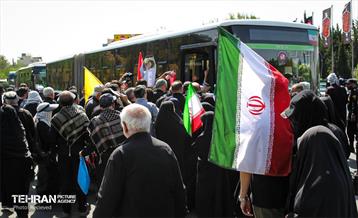 خدمات‌رسانی ناوگان اتوبوسرانی در مراسم تشییع آقای شهید ایران 4