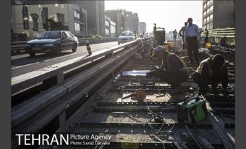 بازدید شهردار تهران از بازسازی پل کریمخان 9