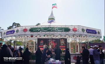 مواکب پذیرایی از زائران رهبر شهید در مراسم وداع