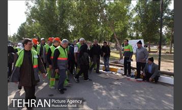 بازدید اعضای شورای اسلامی شهر تهران از خدمات رسانی به زائران اربعین حسینی 13