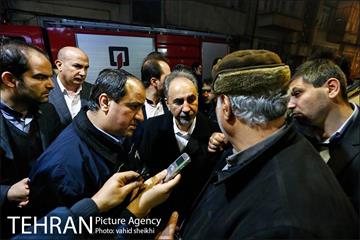 بازدید سرزده  شهردار تهران از محل آتش‌سوزی ساختمان برق حرارتی وزارت نیرو 2