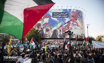 تجمع مردم تهران در واکنش به جنایت رژیم صهیونیستی در غزه 1