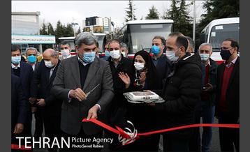 آیین بهره برداری از ۱۱۰ دستگاه اتوبوس و مینی بوس ناوگان حمل و نقل عمومی تهران 47