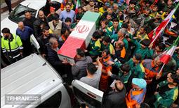 تشییع پیکر مطهر پاکبان شهید «حسن خیران»