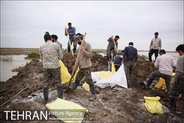 جلوگیری از ورود اب گرگان رود به شهر اق قلا 1