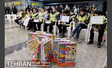 اجرای برنامه تاتر ترافیکی برای کودکان و دانش آموزان در مترو  راه آهن 20