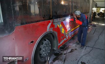 بازدید اعضای شورای شهر از مرکز اورهال سامانه شماره 2 اتوبوسرانی 13