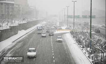 ترافیک روان در روز برفی تهران 14
