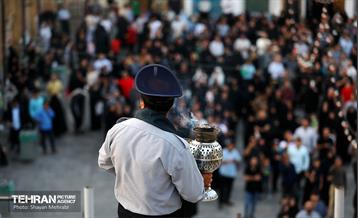 اهتزاز پرچم حرم سیدالشهدا(ع) بر فراز گنبد حرم عبدالعظیم حسنی(ع) 24