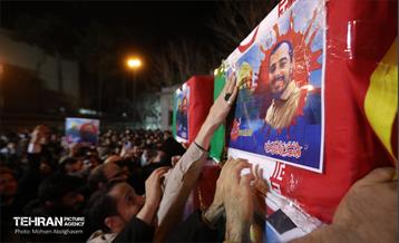 وداع با پیکر مطهر ۵ شهید حمله رژیم صهیونیستی 16