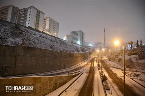 بارش برف زمستانی در معابر شمالی پایتخت - 2 49