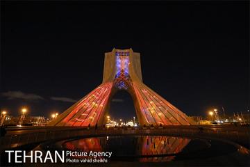 ویدئو مپینگ بر روی برج آزادی با موضوع کرونا  4