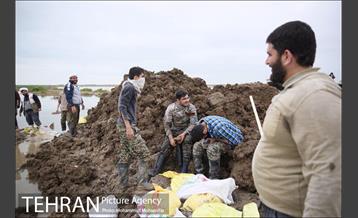 جلوگیری از ورود اب گرگان رود به شهر اق قلا 15