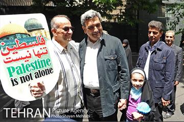 حضور شهردار تهران در راهپیمایی روز قدس 2