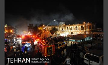 آتش سوزی ساختمان میدان حسن آباد 12