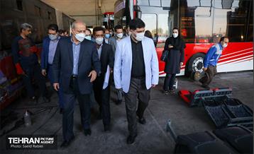 بازدید اعضای شورای شهر از مرکز اورهال سامانه شماره 2 اتوبوسرانی 17