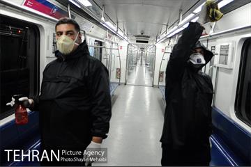 عملیات ضد عفونی کردن مترو تهران 28