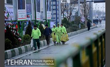 خدمات شهرداری تهران در پایان راهپیمایی یوم الله 22 بهمن 22