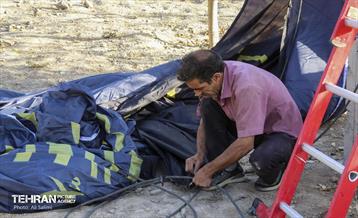 اکران نماپرچم و ابرپرچم‌های طرح حرم رضوی در باب الرضای پایتخت 19