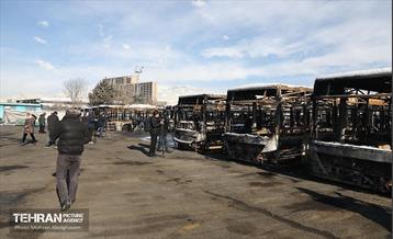 بازدید خبرنگاران رسانه‌های خارجی از تخریب اموال عمومی شهر 69