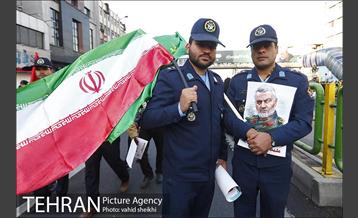 تشییع پیکر سپهبد قاسم سلیمانی و شهدای مقاومت در تهران  7