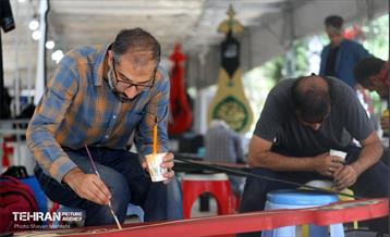 آماده سازی ۴۰۰ تیغه علامت منقش به القاب اباعبدالله الحسین(ع) 2