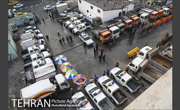 مانور عملیات برف روبی شهرداری منطقه 8