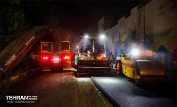 عملیات تراش و روکش مکانیزه آسفالت در سطح منطقه ۱۷