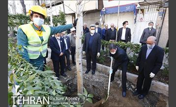 مراسم کاشت درخت در خیابان ولیعصر  18