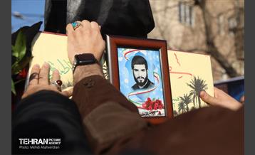 مراسم تشییع پیکر شهید سید مرتضى قدیرى در منطقه 10