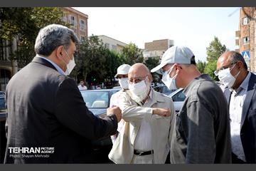 بازدید پیروز حناچی و مهدی چمران از پروژه خانه شهر(بلدیه قدیم) 2