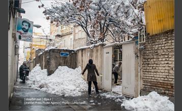 محله ده ونک در روزهای برفی تهران 8