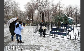 روز برفی تهران در پارک شهر 15