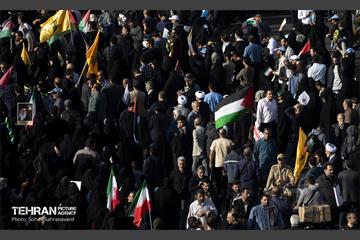 تجمع مردم تهران در واکنش به جنایت رژیم صهیونیستی در غزه 24