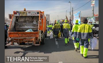 خدمات شهرداری تهران در پایان راهپیمایی ۲۲ بهمن-2 11