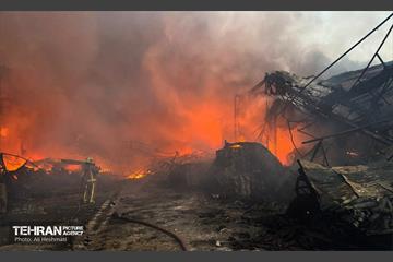 حریق در بازار آهن شادآباد 20