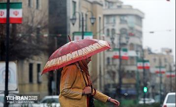 بارش باران زمستانی در تهران 2
