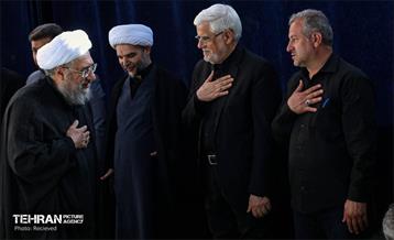مراسم اقامه نماز بر پیکر آقای شهید ایران 56