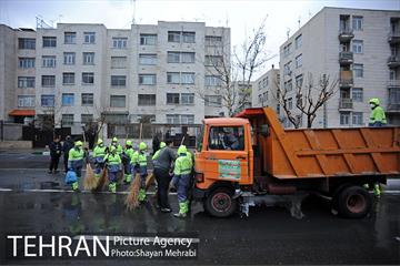 خدمات شهرداری تهران در پایان راهپیمایی یوم الله 22 بهمن 37