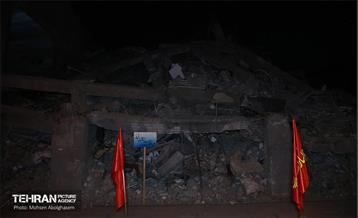 یادمان شهدا در محل تجاوز آمریکایی-صهیونیستی به ساختمان‌های مسکونی 26