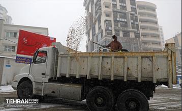 عملیات برف‌روبی در پایتخت 9